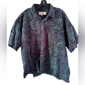 JOHARI WEST HAWAIIAN FLORAL SHIRT BUTTON DOWN SHORT SLEEVE ALOHA 3XL